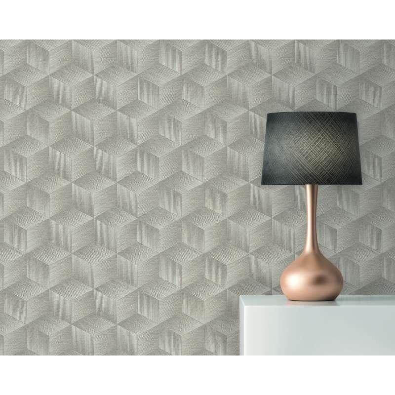 Tapete Grau, Silber, Weiß AS-Creation deco Vliestapete (385061)