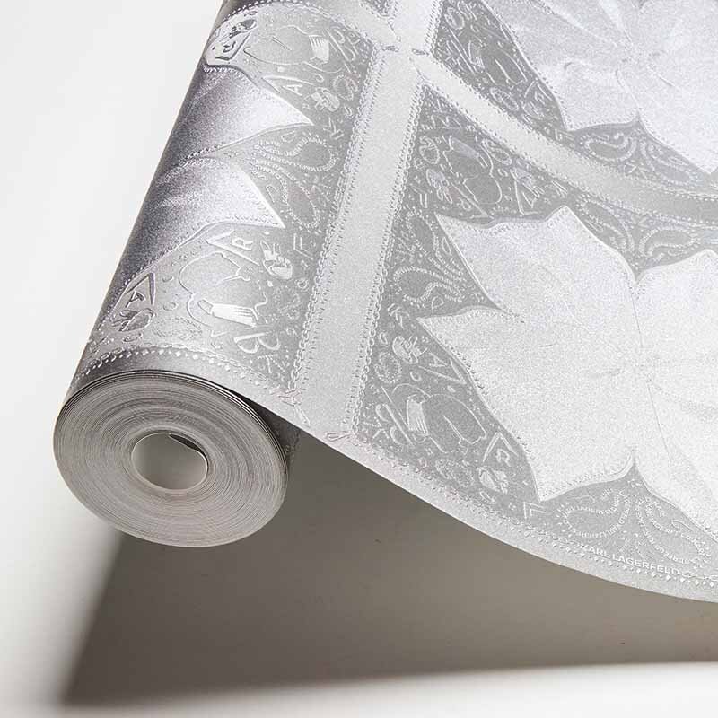 Tapete Grau, Silber Karl Lagerfeld Vliestapete (378455)