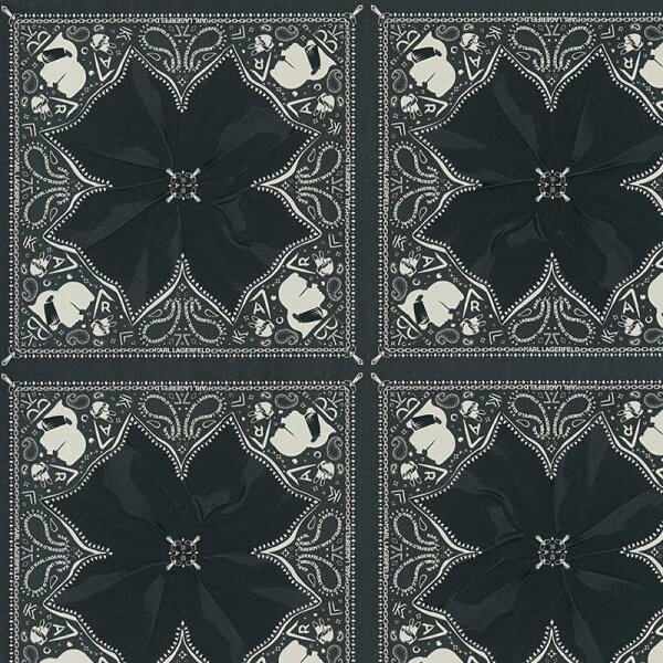 Tapete Schwarz, Anthrazit Karl Lagerfeld Vliestapete (378452)