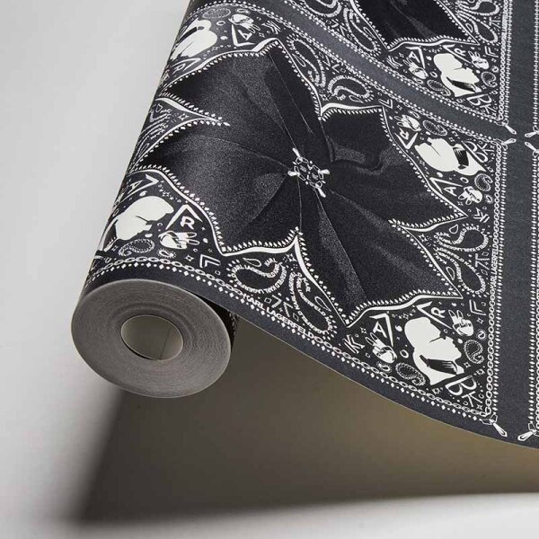 Tapete Schwarz, Anthrazit Karl Lagerfeld Vliestapete (378452)