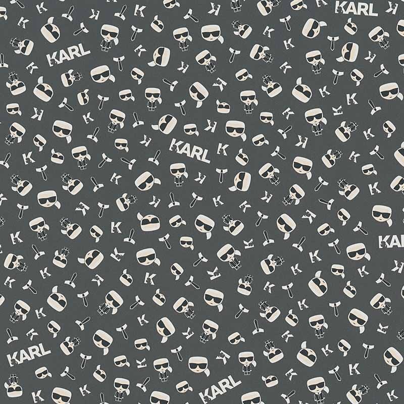 Tapete Schwarz-Weiß Karl Lagerfeld Vliestapete (378437)