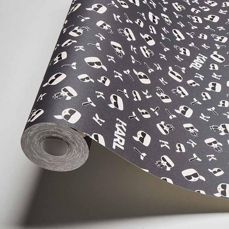 Tapete Schwarz-Weiß Karl Lagerfeld Vliestapete (378437)