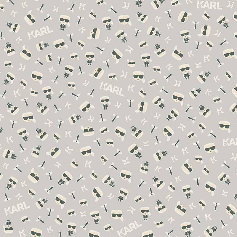 Tapete Grau, Silber Karl Lagerfeld Vliestapete (378433)