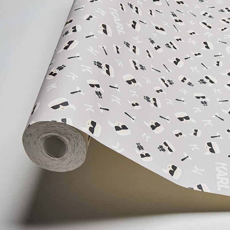 Tapete Grau, Silber Karl Lagerfeld Vliestapete (378433)