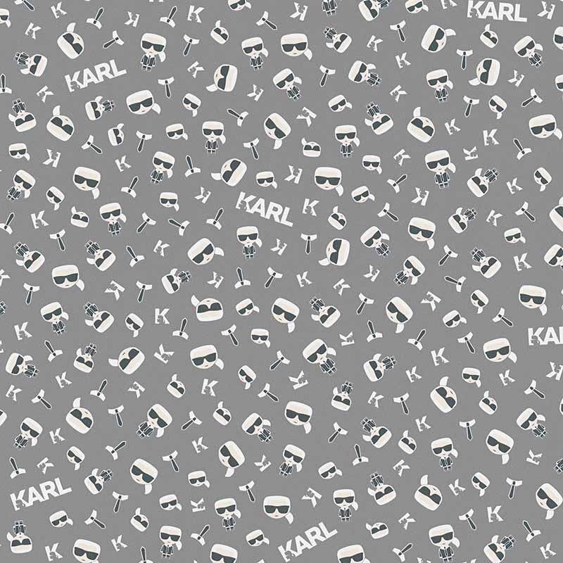 Tapete Grau, Silber Karl Lagerfeld Vliestapete (378432)