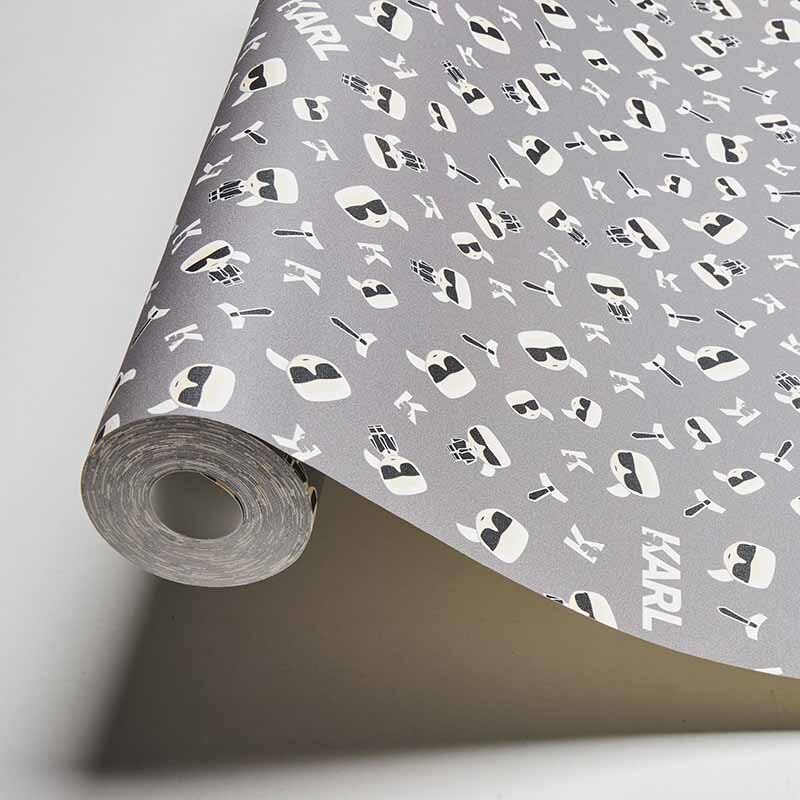 Tapete Grau, Silber Karl Lagerfeld Vliestapete (378432)