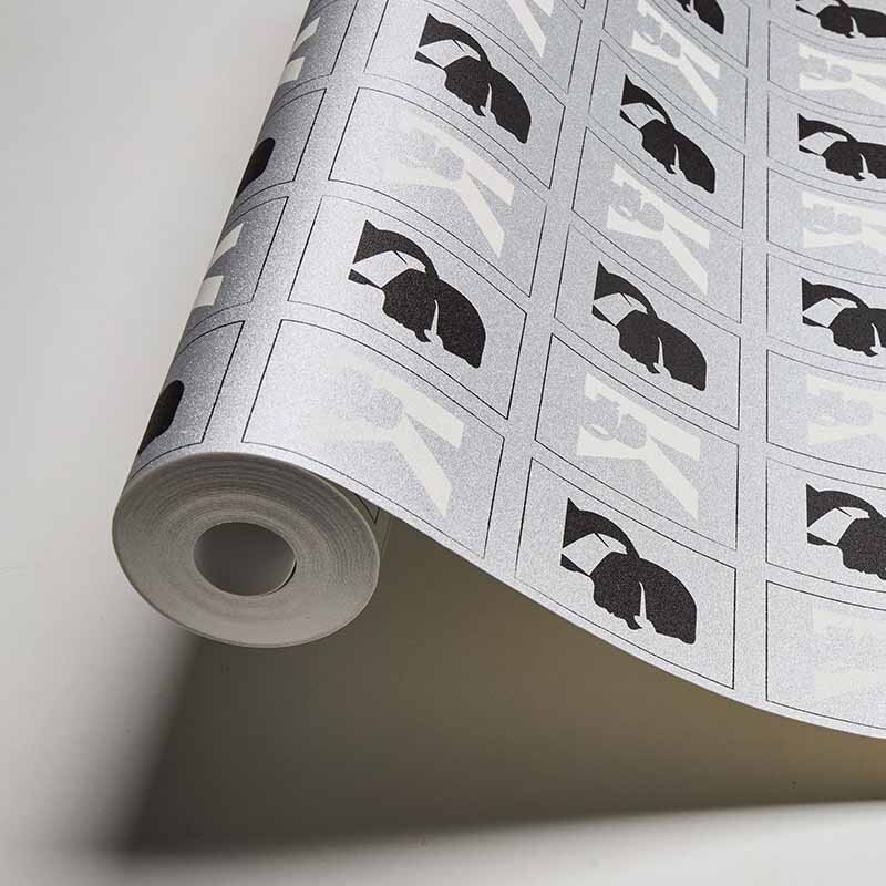 Tapete Grau, Silber Karl Lagerfeld Vliestapete (378424)