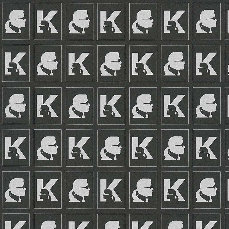 Tapete Schwarz, Anthrazit Karl Lagerfeld Vliestapete (378423)