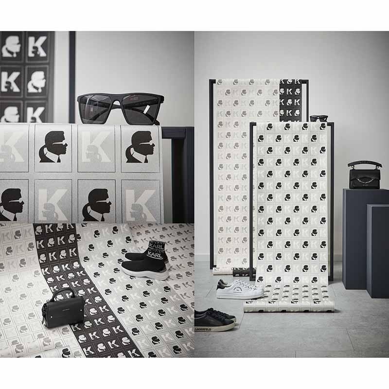 Tapete Schwarz, Anthrazit Karl Lagerfeld Vliestapete (378423)