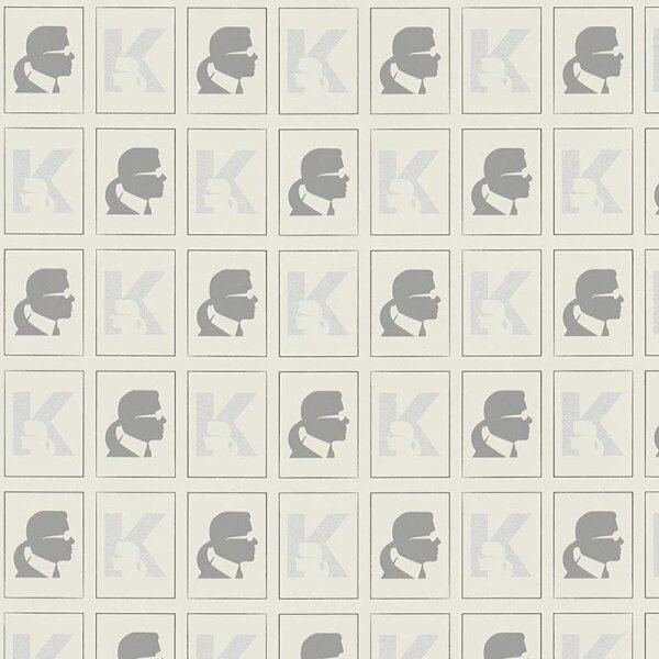 Tapete Grau, Silber, Weiß Karl Lagerfeld Vliestapete (378422)