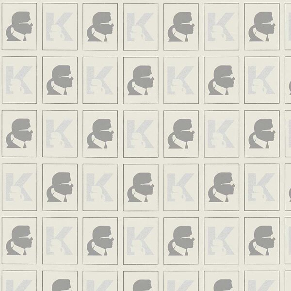 Tapete Grau, Silber, Weiß Karl Lagerfeld Vliestapete (378422)