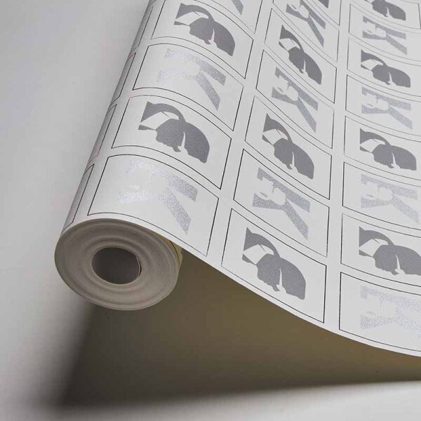 Tapete Grau, Silber, Weiß Karl Lagerfeld Vliestapete (378422)