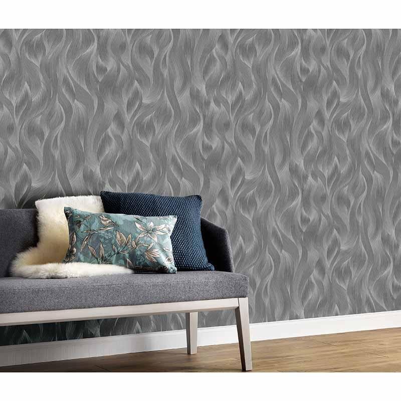 Tapete Schwarz, Anthrazit ELLE DECORATION Vliestapete (1015147)