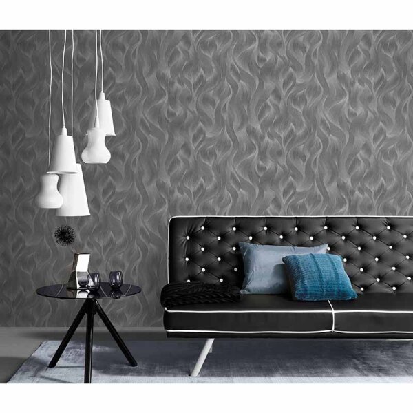 Tapete Schwarz, Anthrazit ELLE DECORATION Vliestapete (1015147)