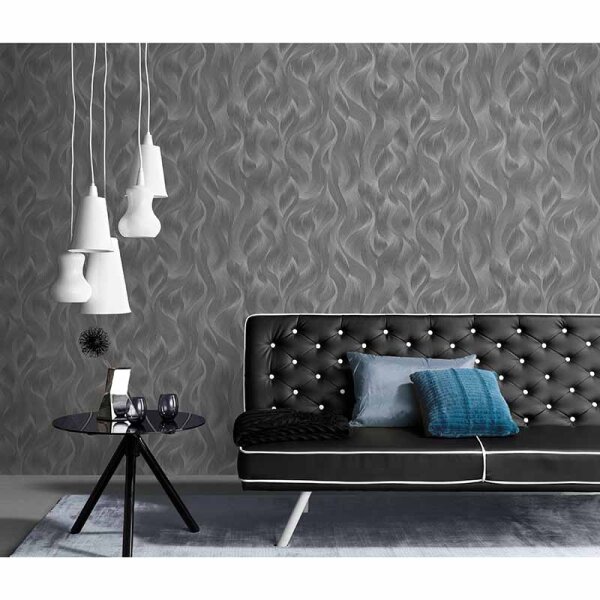 Tapete Schwarz, Anthrazit ELLE DECORATION Vliestapete (1015147)