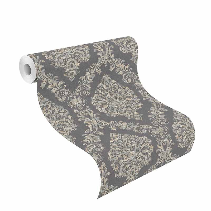 Tapete Schwarz, Anthrazit Rasch Vliestapete (421156)