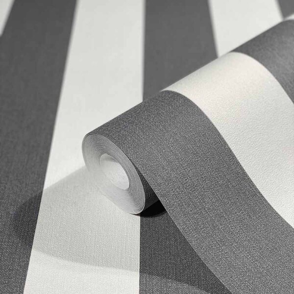 Tapete Schwarz-Weiß Novamur Vliestapete (82259)