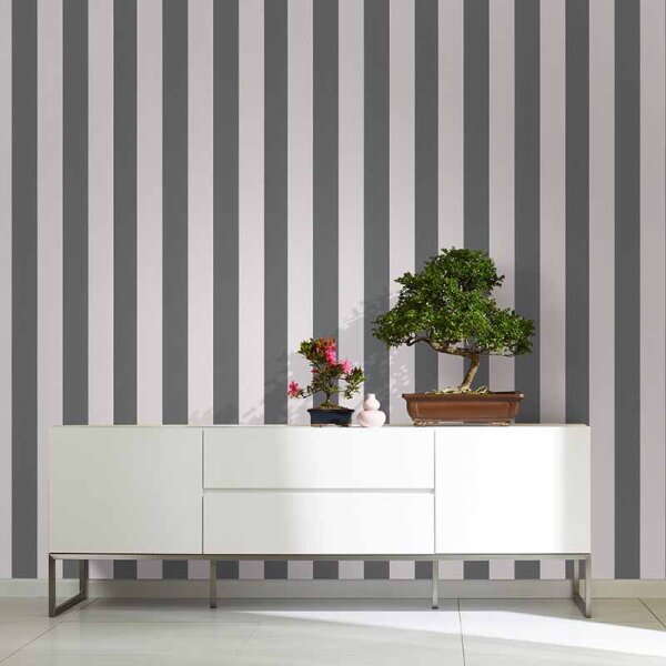 Tapete Schwarz-Weiß Novamur Vliestapete (82259)