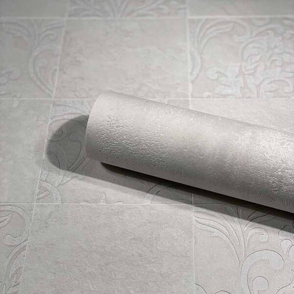 Tapete Beige, Creme, Grau, Silber, Weiß Novamur Vliestapete (82248)