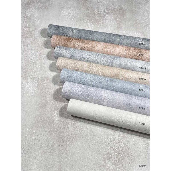 Tapete Beige, Creme, Grau, Silber, Weiß Novamur Vliestapete (82248)