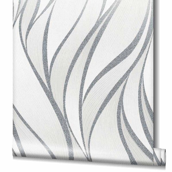 Tapete Grau, Silber, Weiß Novamur Vliestapete (82233)