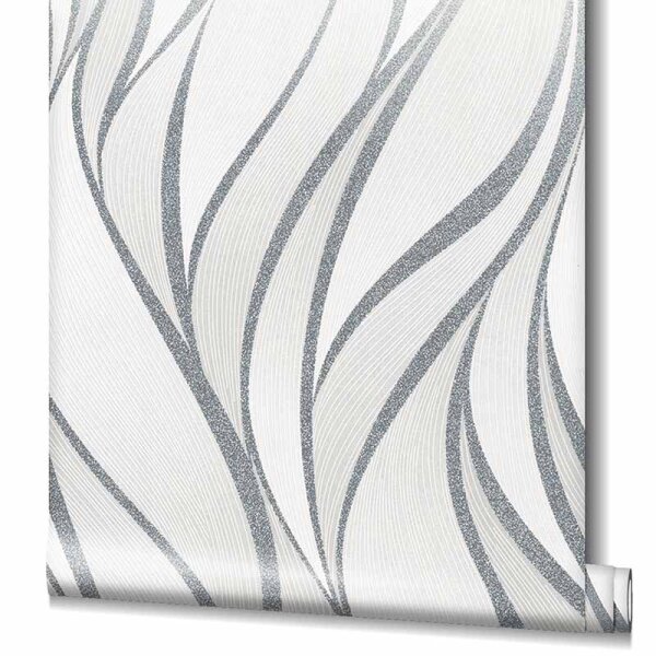 Tapete Grau, Silber, Weiß Novamur Vliestapete (82233)