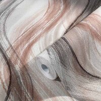 Tapete Grau, Silber, Rosa, Rose Marburg Vliestapete (32443)