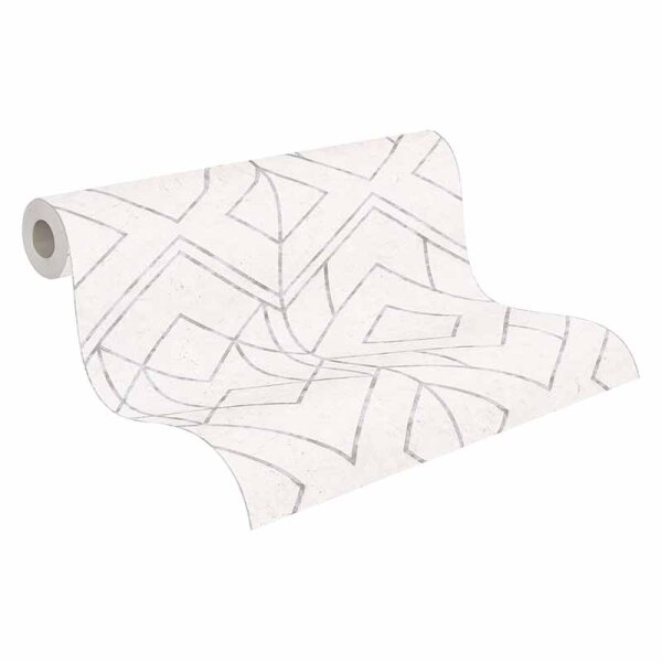 Tapete Grau, Silber, Weiß livingwalls Vliestapete (378691)