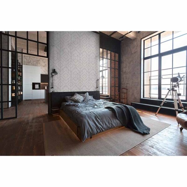 Tapete Grau, Silber, Weiß livingwalls Vliestapete (378691)