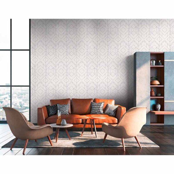 Tapete Grau, Silber, Weiß livingwalls Vliestapete (378691)