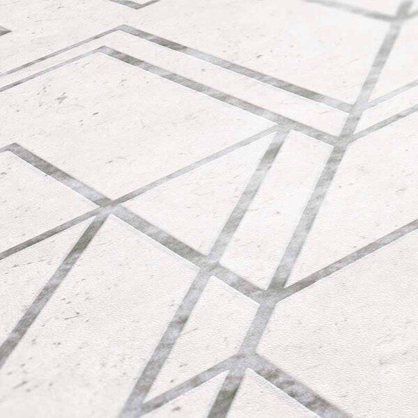 Tapete Grau, Silber, Weiß livingwalls Vliestapete (378691)