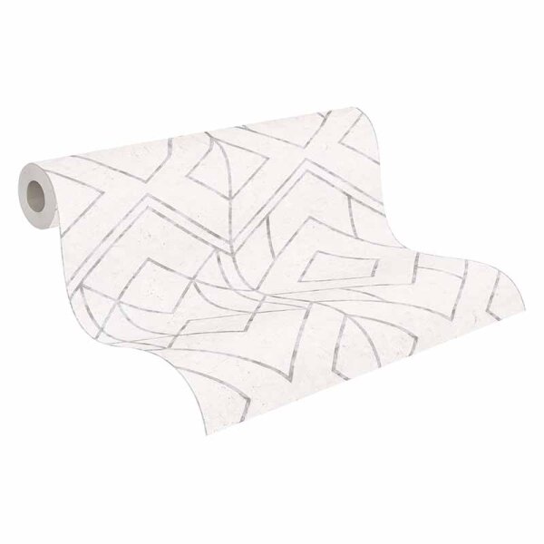 Tapete Grau, Silber, Weiß livingwalls Vliestapete (378691)