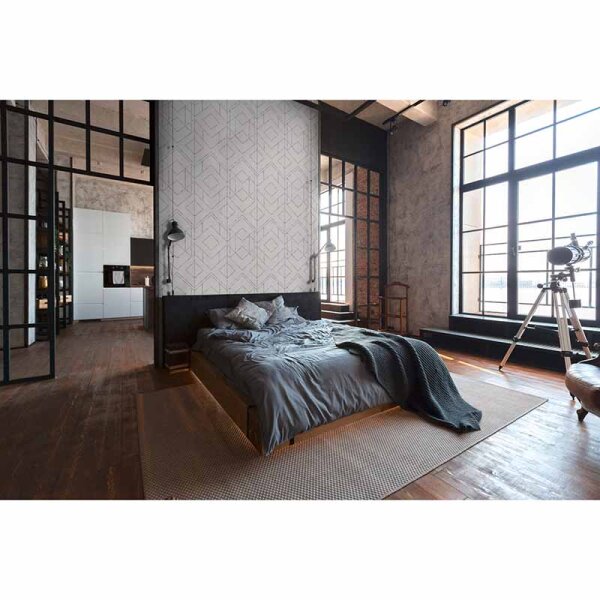 Tapete Grau, Silber, Weiß livingwalls Vliestapete (378691)