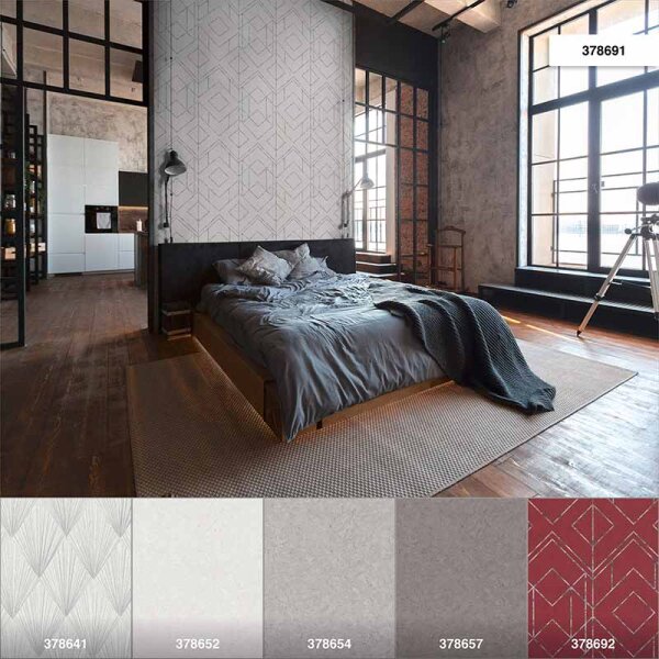 Tapete Grau, Silber, Weiß livingwalls Vliestapete (378691)