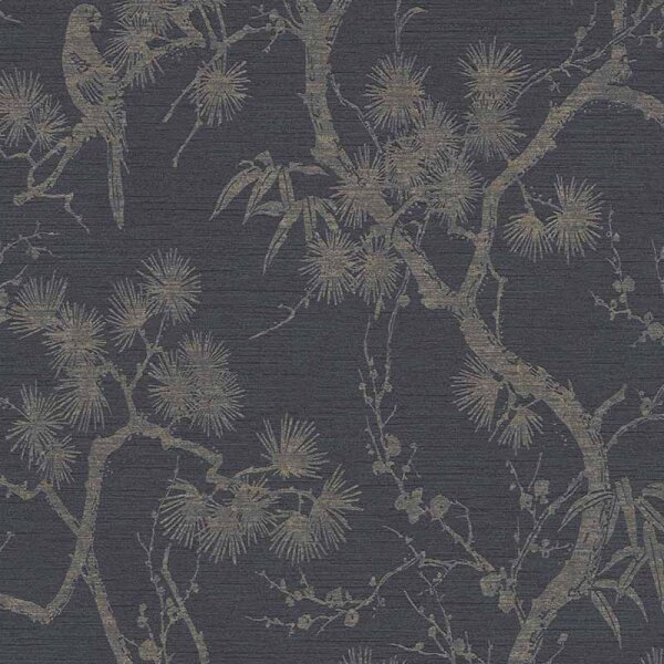 Tapete Schwarz, Anthrazit livingwalls Vliestapete (378672)