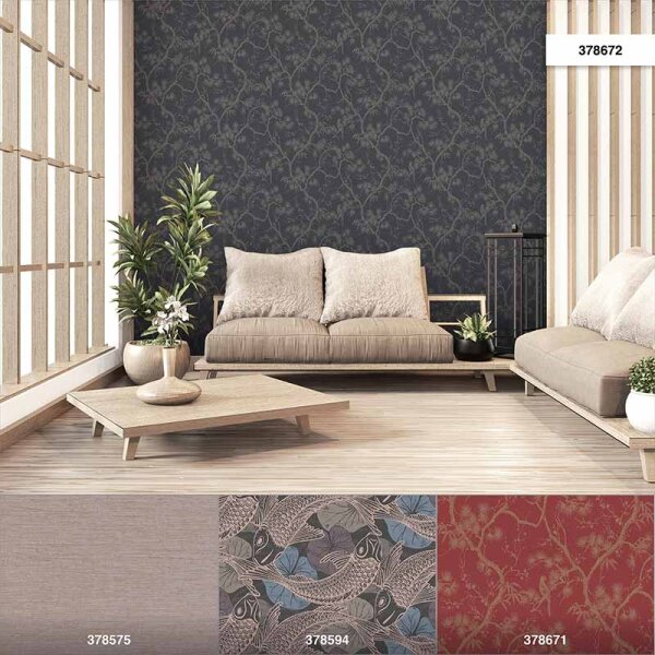 Tapete Schwarz, Anthrazit livingwalls Vliestapete (378672)