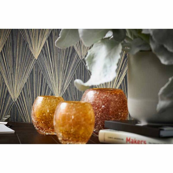 Tapete Gold, Kupfer, Schwarz, Anthrazit livingwalls Vliestapete (378644)