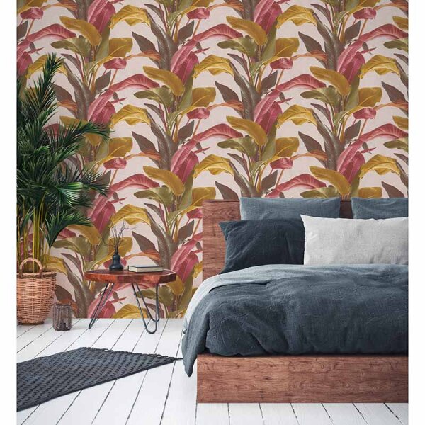 Tapete Gelb, Vanille, Rot livingwalls Vliestapete (378622)