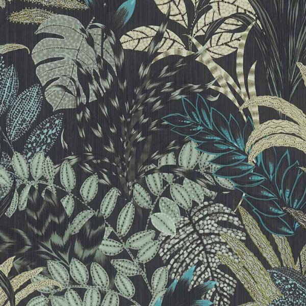 Tapete Grün, Schwarz, Anthrazit livingwalls Vliestapete (378603)