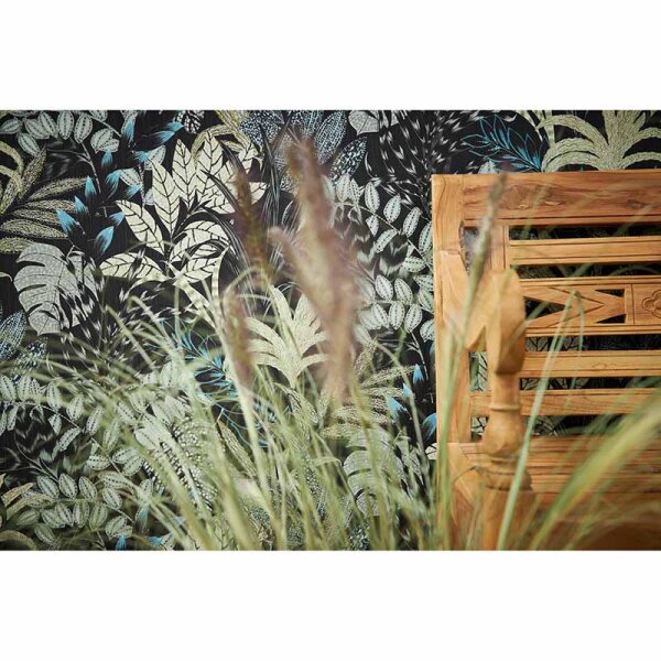 Tapete Grün, Schwarz, Anthrazit livingwalls Vliestapete (378603)