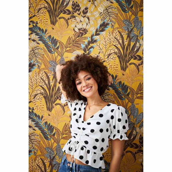 Tapete Gelb, Vanille livingwalls Vliestapete (378601)