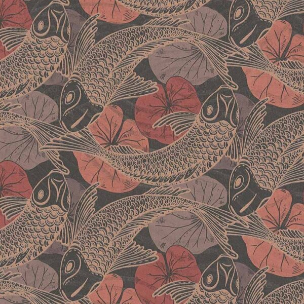 Tapete Gold, Kupfer, Rot, Schwarz, Anthrazit livingwalls Vliestapete (378595)