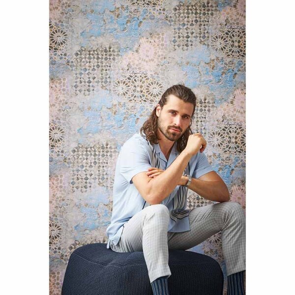 Tapete Blau, Grau, Silber livingwalls Vliestapete (378581)