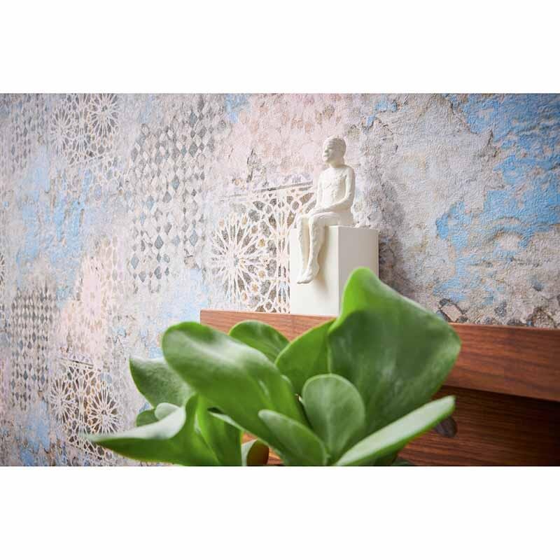 Tapete Blau, Grau, Silber livingwalls Vliestapete (378581)