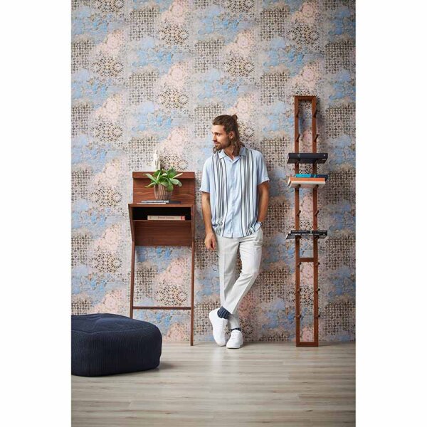 Tapete Blau, Grau, Silber livingwalls Vliestapete (378581)