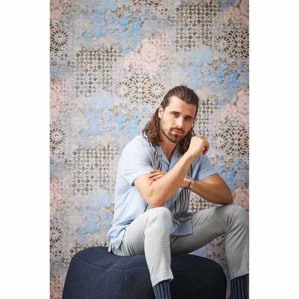 Tapete Blau, Grau, Silber livingwalls Vliestapete (378581)