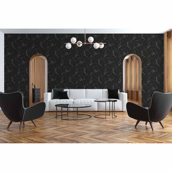 Tapete Schwarz, Anthrazit livingwalls Vliestapete (378552)