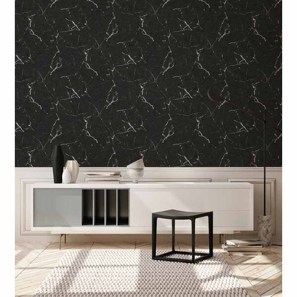 Tapete Schwarz, Anthrazit livingwalls Vliestapete (378552)