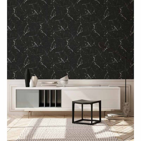 Tapete Schwarz, Anthrazit livingwalls Vliestapete (378552)