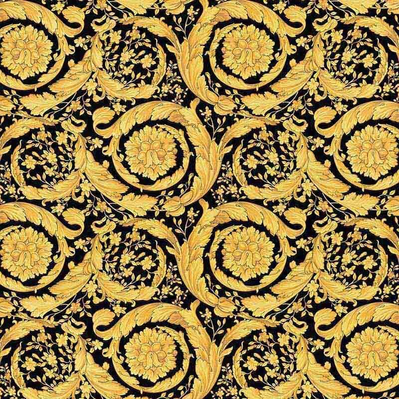 Tapete Schwarz, Anthrazit, Gold, Kupfer VERSACE Satintapete (935834)